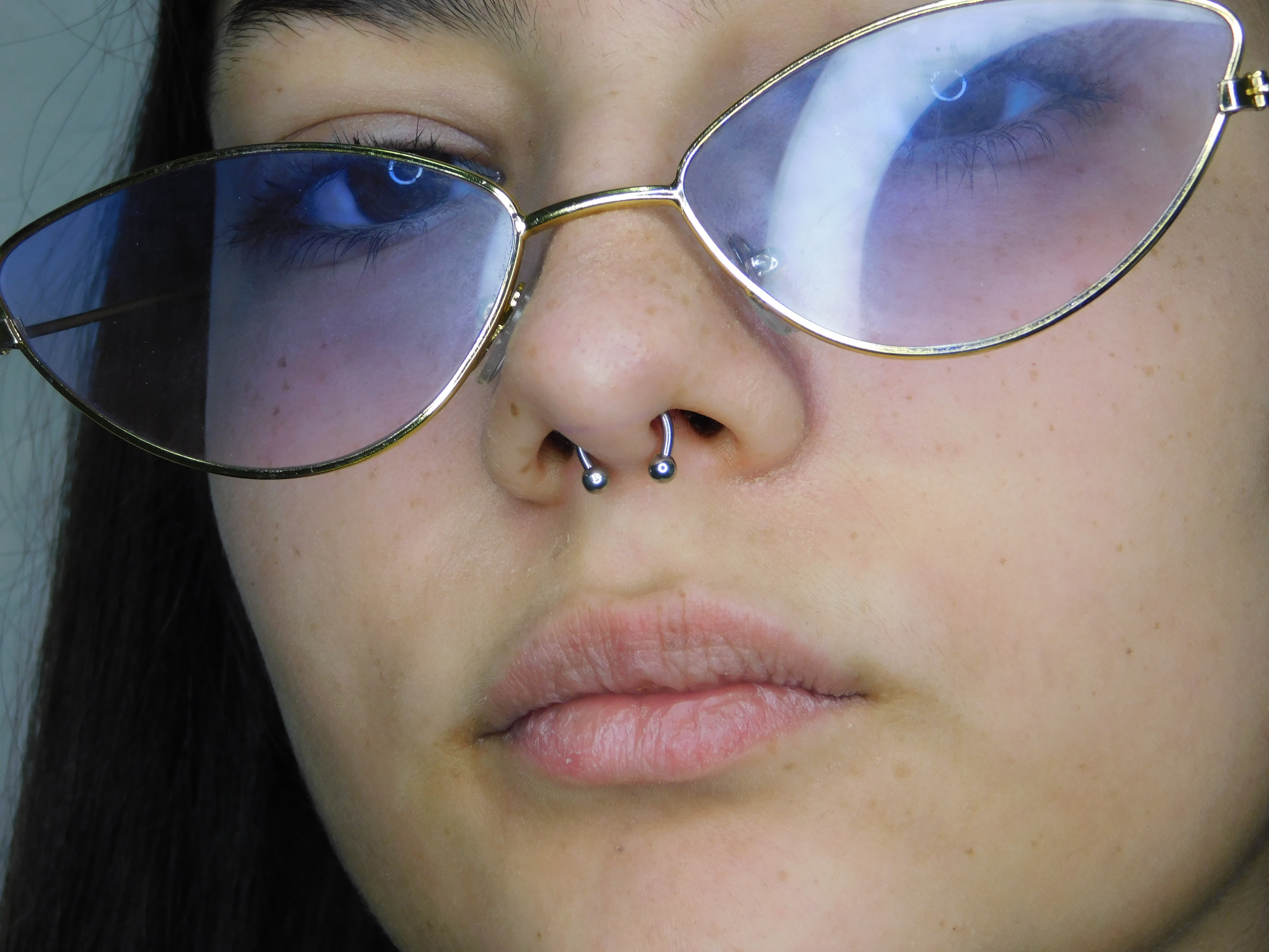 Septum nose piercing
