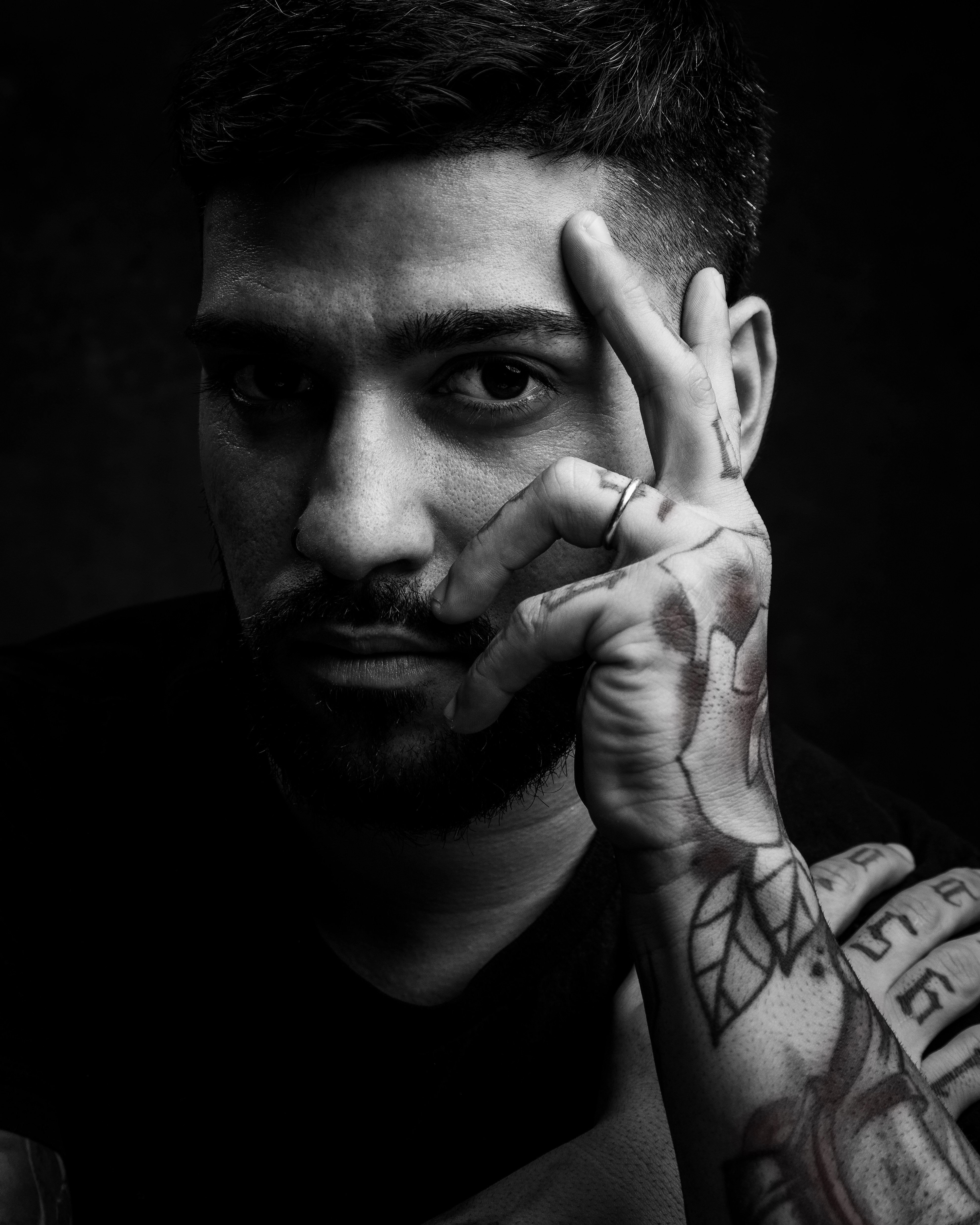 Diego Juarez, tattoo artist in Denver/Aurora, Colorado specializing in geometric, dotwork, and black & grey tattoos